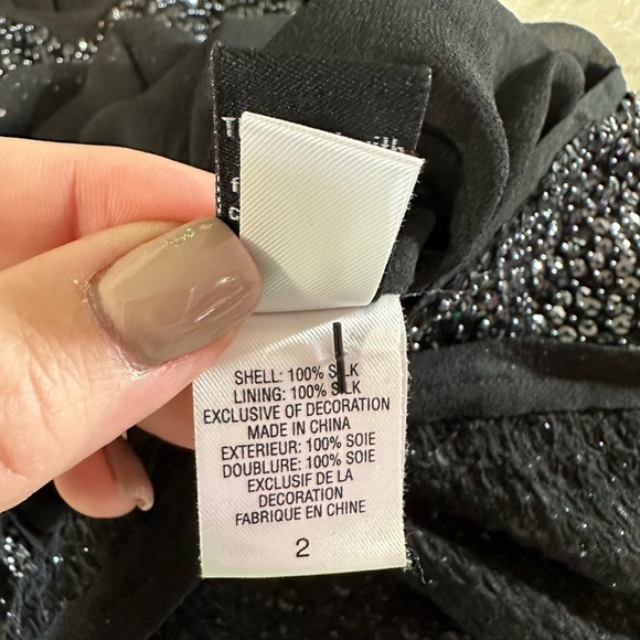 Authentic DIANE VON FURSTENBERG PELLINA BLACK SEQUINS RACER BACK TANK TOP 2 - Picture 9 of 12